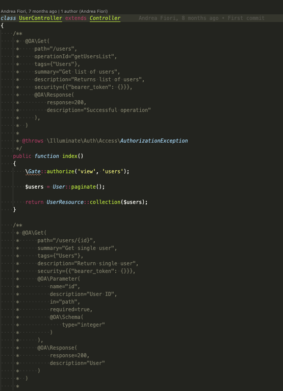 laravel-swagger 이미지